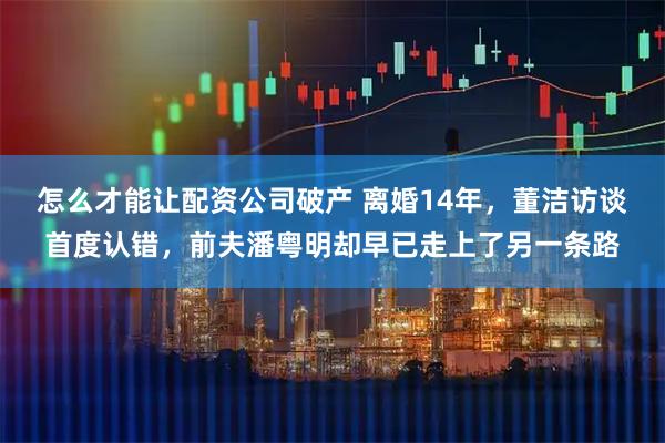 怎么才能让配资公司破产 离婚14年，董洁访谈首度认错，前夫潘粤明却早已走上了另一条路